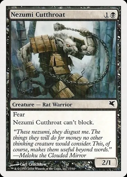 Nezumi Cutthroat, Magic card PHUK 17 — Hachette UK set