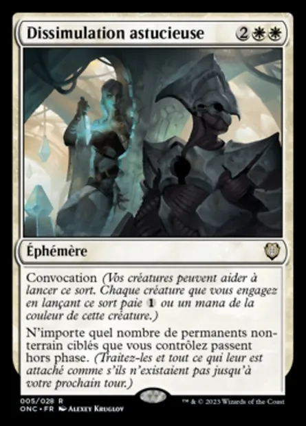 Dissimulation astucieuse, carte Magic ONC 5 — extension Phyrexia: All Will Be One Commander