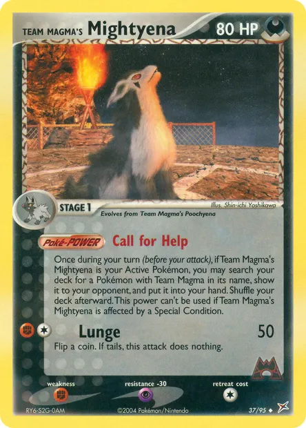 Team Magma's Mightyena, Pokémon card MA 37 — Team Magma vs Team Aqua set