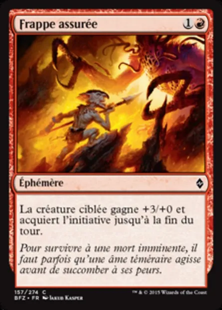 Frappe assurée, carte Magic BFZ 157 — extension La bataille de Zendikar