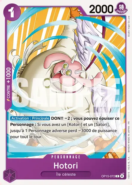 Hotori, carte One Piece OP15-072 — extension AVENTURE SUR L'ÎLE DE DIEU