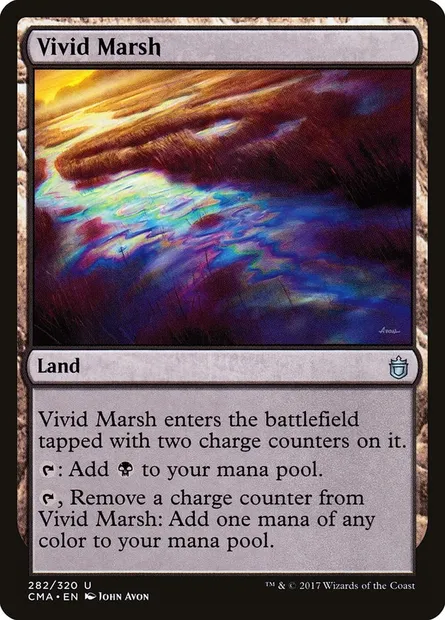 Marécage éclatant, carte Magic CMA 282 — extension Commander Anthology