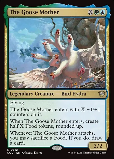 La mère l'oie, carte Magic SOC 312 — extension Secrets of Strixhaven Commander