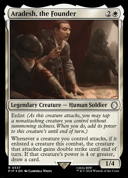 Aradesh, the Founder, Magic card PIP 537 — Fallout set