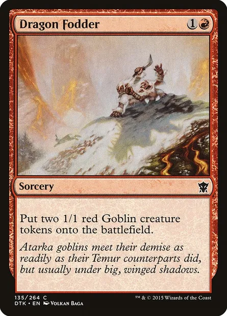 Dragon Fodder, Magic card DTK 135 — Dragons of Tarkir set