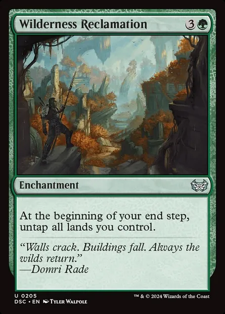 Wilderness Reclamation, Magic card DSC 205 — Duskmourn: House of Horror Commander set