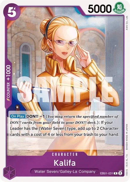 Kalifa, carte One Piece EB01-031 — extension MEMORIAL COLLECTION