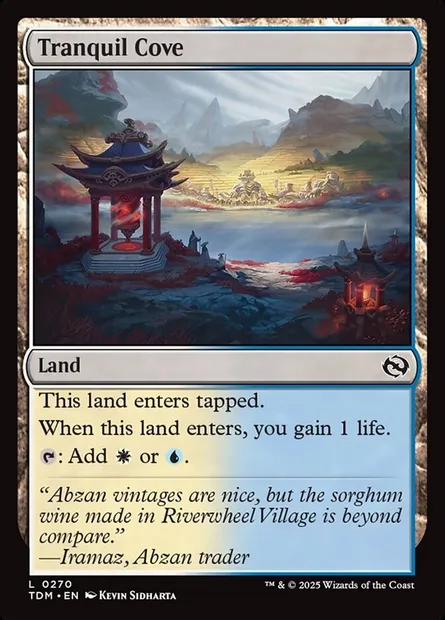 Tranquil Cove, Magic card TDM 270 — Tarkir: Dragonstorm set