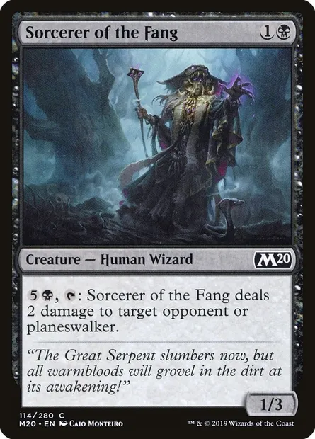 Sorcerer of the Fang, Magic card M20 114 — Core Set 2020 set