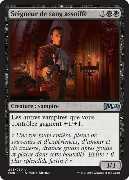 Seigneur de sang assoiffé, carte Magic M20 293 — extension Core Set 2020