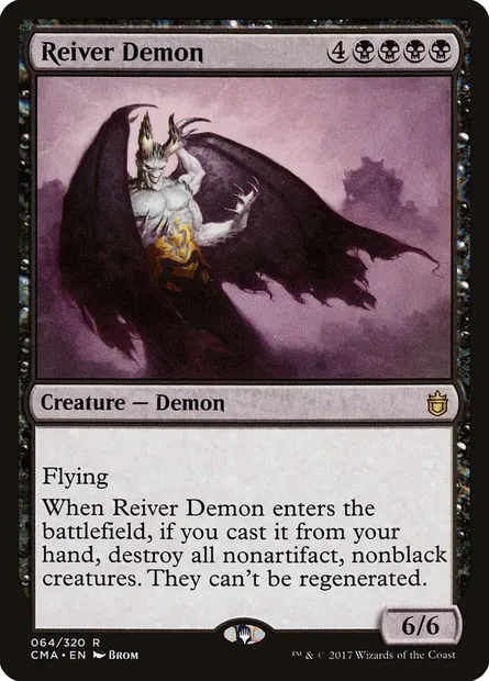 Reiver Demon, Magic card CMA 64 — Commander Anthology set