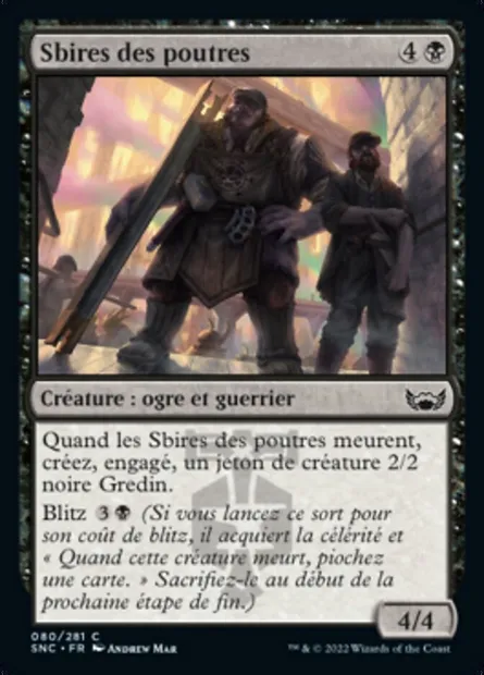 Sbires des poutres, carte Magic SNC 80 — extension Les rues de la Nouvelle-Capenna
