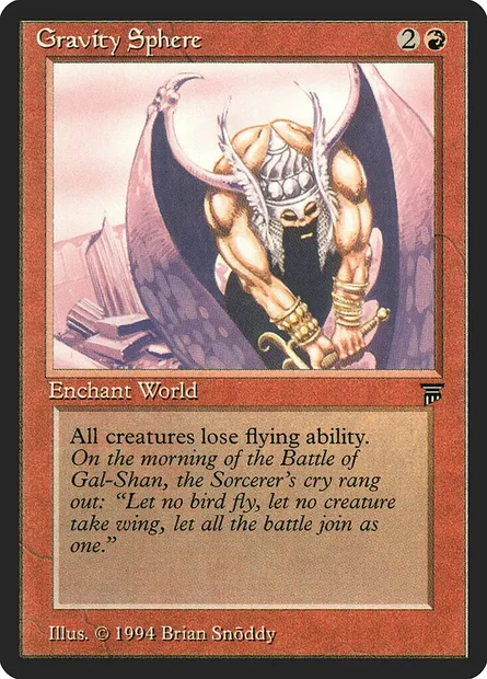 Gravity Sphere, carte Magic LEG 151 — extension Legends