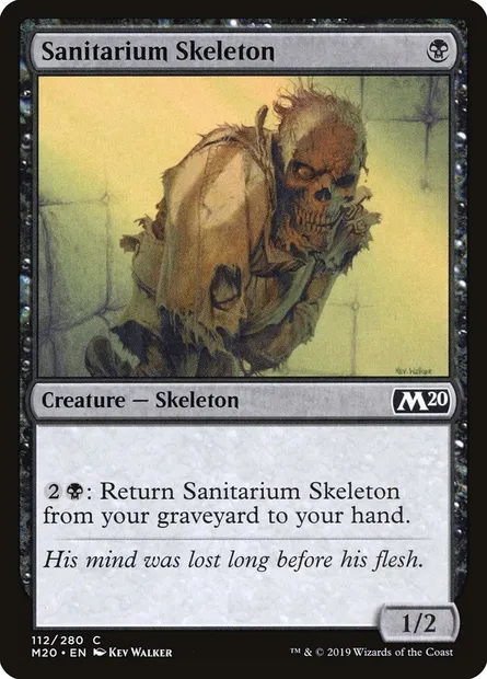 Sanitarium Skeleton, Magic card M20 112 — Core Set 2020 set