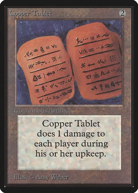 Copper Tablet, Magic card LEB 239 — Limited Edition Beta set