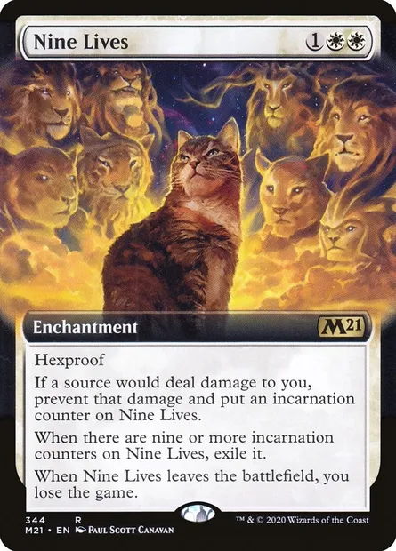 Nine Lives, Magic card M21 344 — Core Set 2021 set