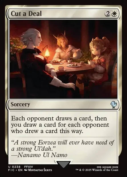Cut a Deal, Magic card FIC 238 — Final Fantasy Commander set