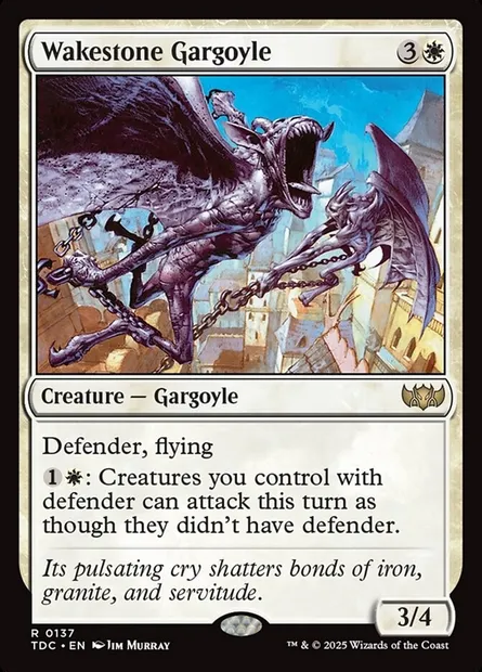 Wakestone Gargoyle, Magic card TDC 137 — Tarkir: Dragonstorm Commander set
