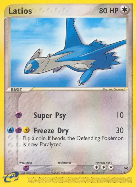 Latios, carte Pokémon PR-NP 15 — extension Promo Nintendo