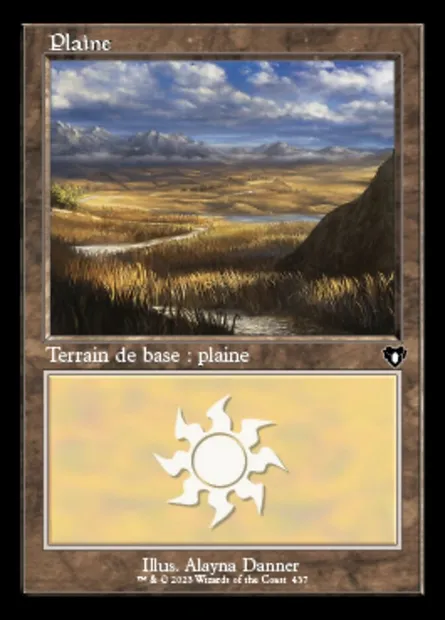 Plains, carte Magic CMM 437 — extension Commander Masters