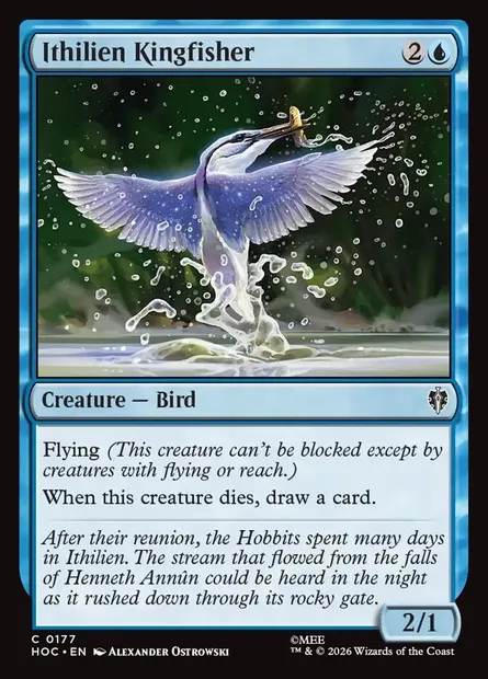 Ithilien Kingfisher, Magic card HOC 177 — The Hobbit Eternal set