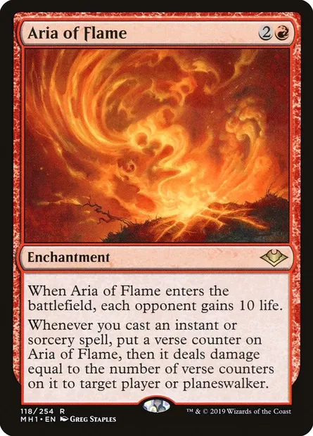 Aria of Flame, Magic card MH1 118 — Modern Horizons set