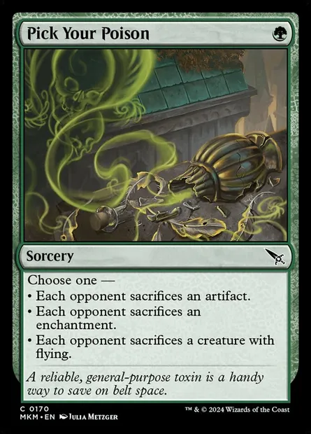 Pick Your Poison, Magic card MKM 170 — Murders at Karlov Manor set