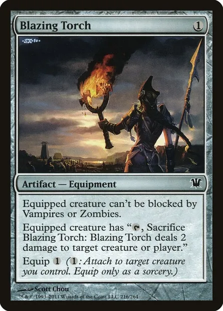 Blazing Torch, Magic card ISD 216 — Innistrad set