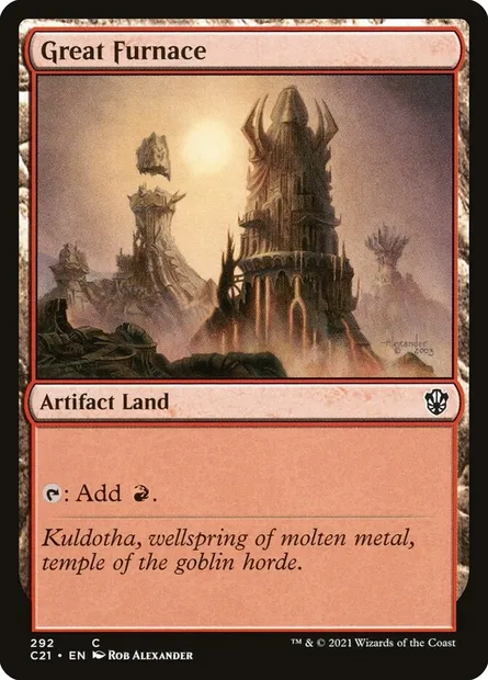 Great Furnace, Magic card C21 292 — Commander 2021 set