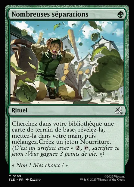 Nombreuses séparations, carte Magic TLE 169 — extension Avatar: The Last Airbender Eternal