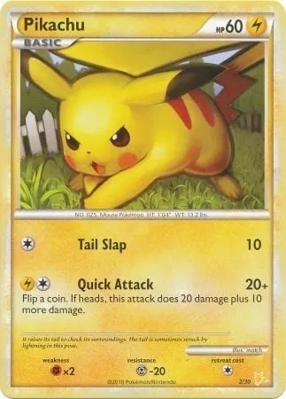 Pikachu, Pokémon card TK4R 002 — HS Trainer Kit (Raichu) set