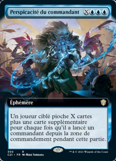 Perspicacité du commandant, carte Magic C21 350 — extension Commander 2021