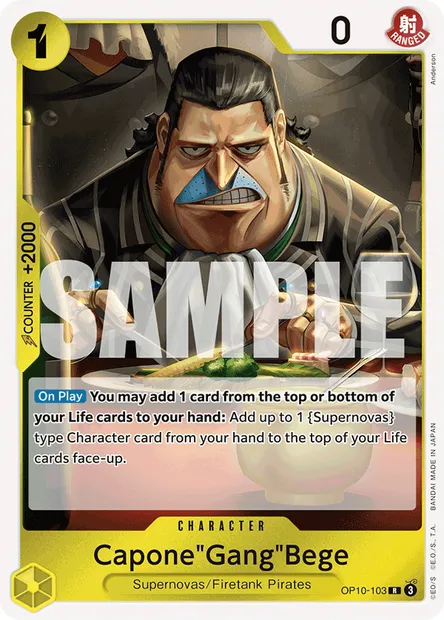 Capone"Gang"Bege, One Piece card OP10-103 — ROYAL BLOOD set