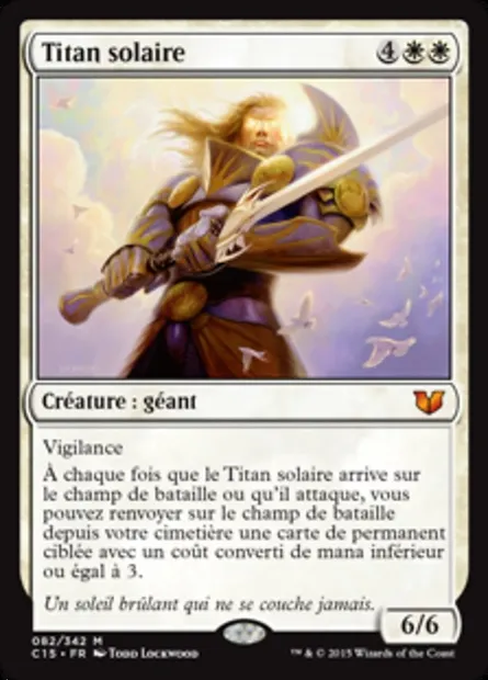 Titan solaire, carte Magic C15 82 — extension Commander 2015