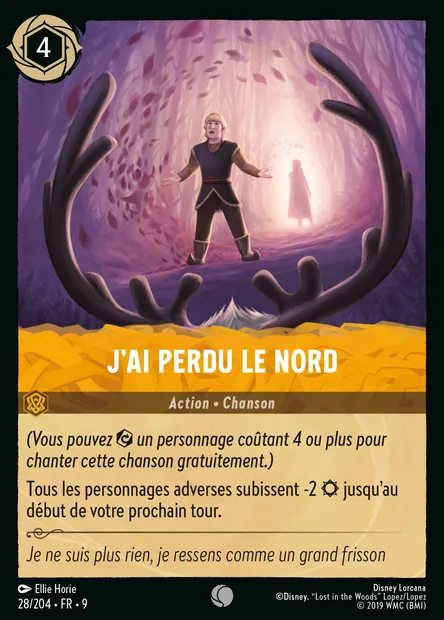 J'ai perdu le Nord, carte Disney Lorcana CH9-028 — extension Fabuleux
