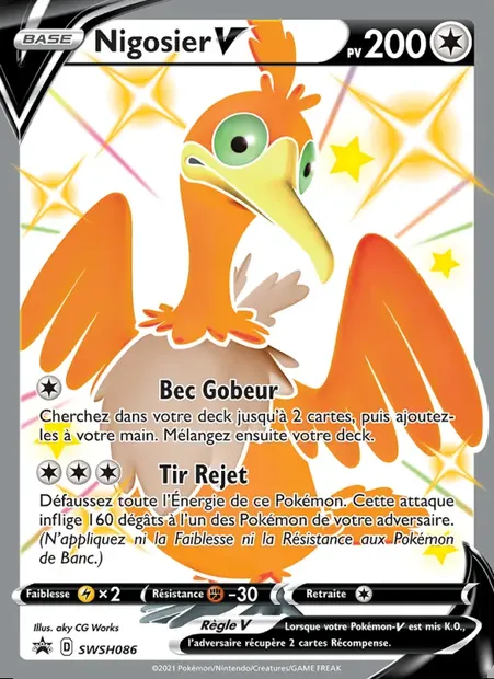Nigosier V, carte Pokémon SWSH 086 — extension Promo SWSH