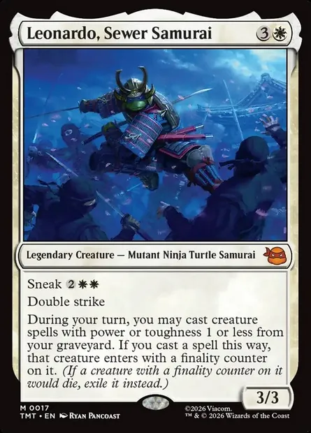 Leonardo, Sewer Samurai, Magic card TMT 17 — Teenage Mutant Ninja Turtles set