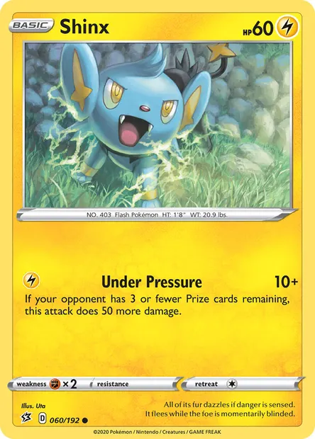 Shinx, Pokémon card RCL 60 — Rebel Clash set