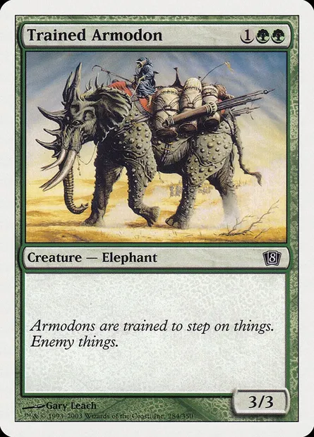 Trained Armodon, Magic card 8ED 284 — Eighth Edition set