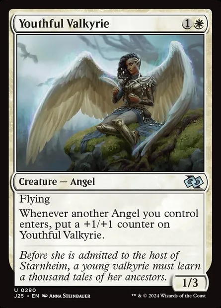Youthful Valkyrie, Magic card J25 280 — Foundations Jumpstart set