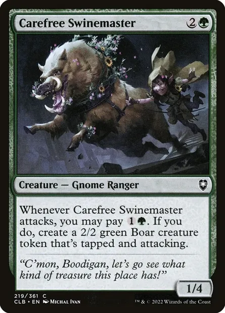 Carefree Swinemaster, Magic card CLB 219 — Commander Legends: Battle for Baldur's Gate set