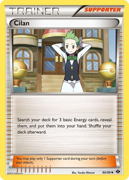 Cilan, Pokémon card NXD 86 — Next Destinies set