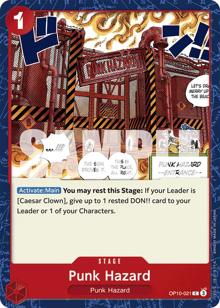 Punk Hazard, One Piece card OP10-021 — ROYAL BLOOD set
