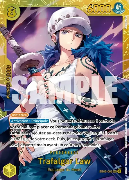 Trafalgar Law, carte One Piece EB03-062 — extension ONE PIECE HEROINES EDITION