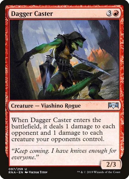 Dagger Caster, Magic card RNA 97 — Ravnica Allegiance set