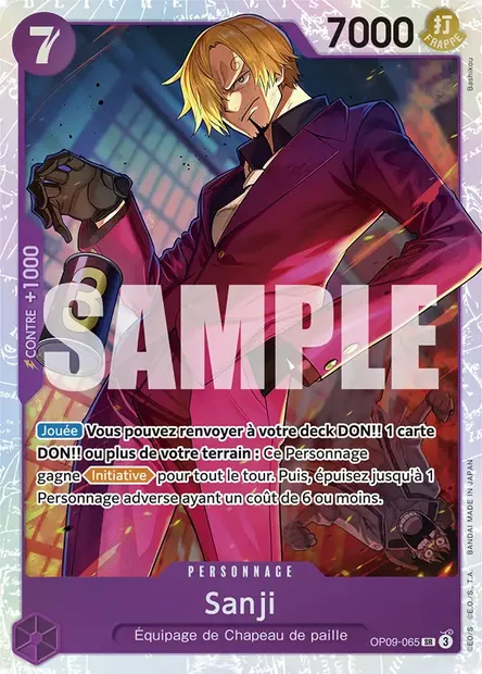 Sanji, carte One Piece OP09-065 — extension LES NOUVEAUX EMPEREURS