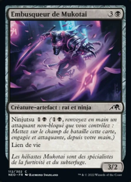Embusqueur de Mukotai, carte Magic NEO 112 — extension Kamigawa: La Dynastie Néon