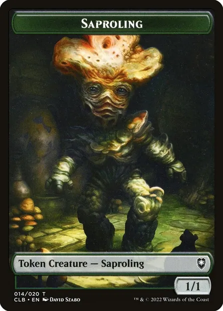 Saproling, Magic card TCLB 14 — Battle for Baldur's Gate Tokens set