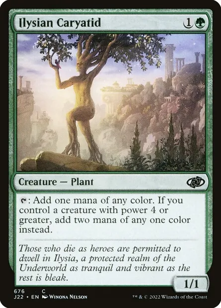 Ilysian Caryatid, Magic card J22 676 — Jumpstart 2022 set