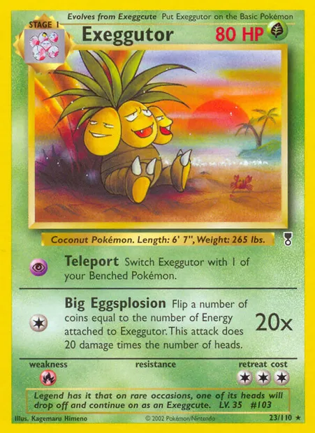 Exeggutor, Pokémon card LC 23 — Legendary Collection set